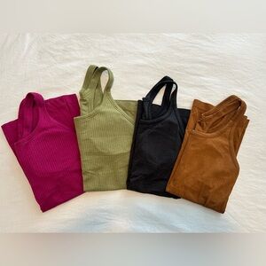 Lululemon Ebb to Street Tank Bundle (size 4)